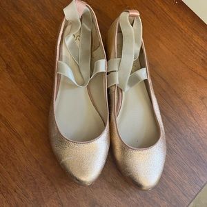 Seychelles special edition pink rose gold ballet flat with ankle strap 8.5